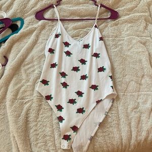 floral tank top bodysuit